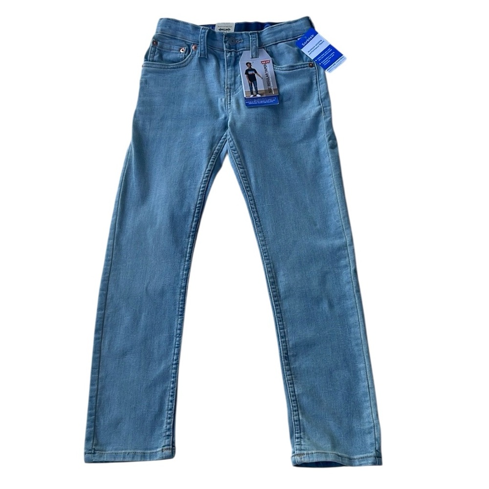 LEVIS NWT BOYS 502 REGULAR TAPER LIGHT WASH DENIM BLUE JEANS SIZE 8 REGULAR
